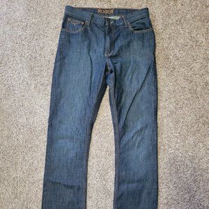 Kimes Ranch Men's Roger Dark Wash Stretch Slim Bootcut Jean 33x34